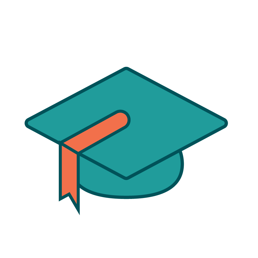 icon of mortar board cap