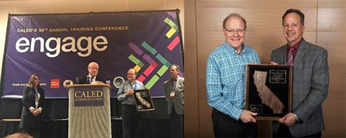 Ben Stone Accepting Award GoSoCo 2018 500